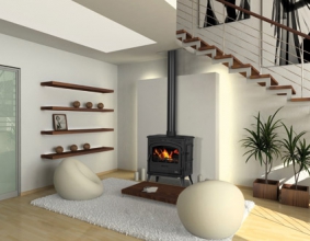 Po�le � bois Franco Belge Limousin beige