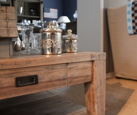 Table basse CANCUN 80 cm finition Naturelle